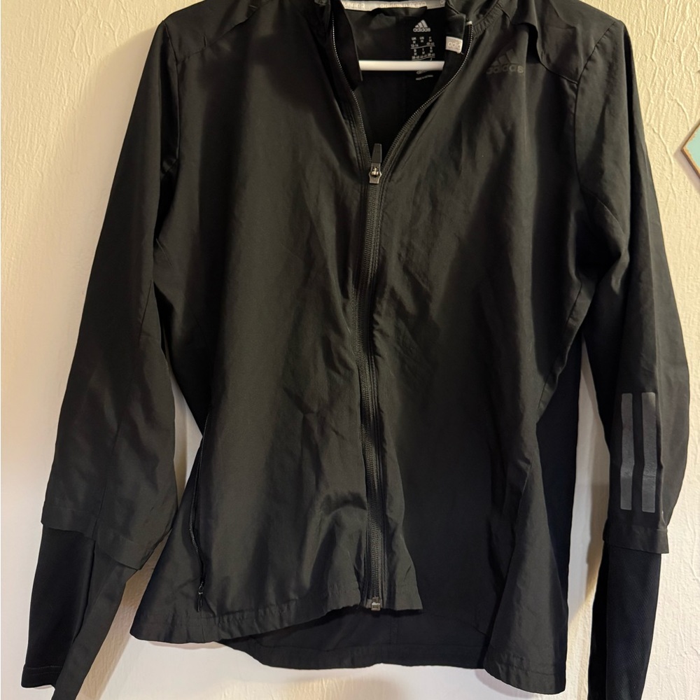 adidas Women’s Black Full-Zip Athletic Jacket with Hood